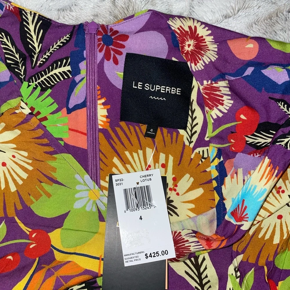 ๐ NWT Le Superbe | Floral Gypsy Muse Midi Dress | Cherry Lotus Land ๐ Revolve - Picture 14 of 16